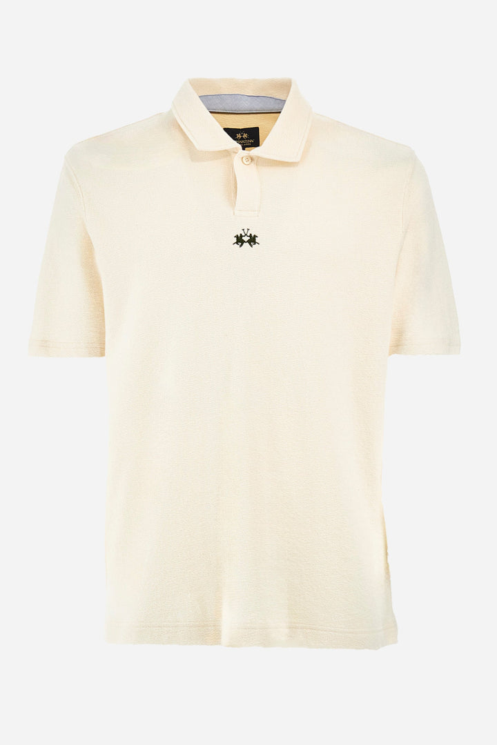 La Martina Regular Fit Polos in Cotton -  YMP020-JS392- Concorde Fashion#color_white-00002