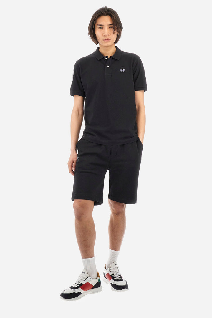 La Martina Regular Fit Polos in Cotton Mix -  YMP300-PK001- Concorde Fashion#color_black-09999
