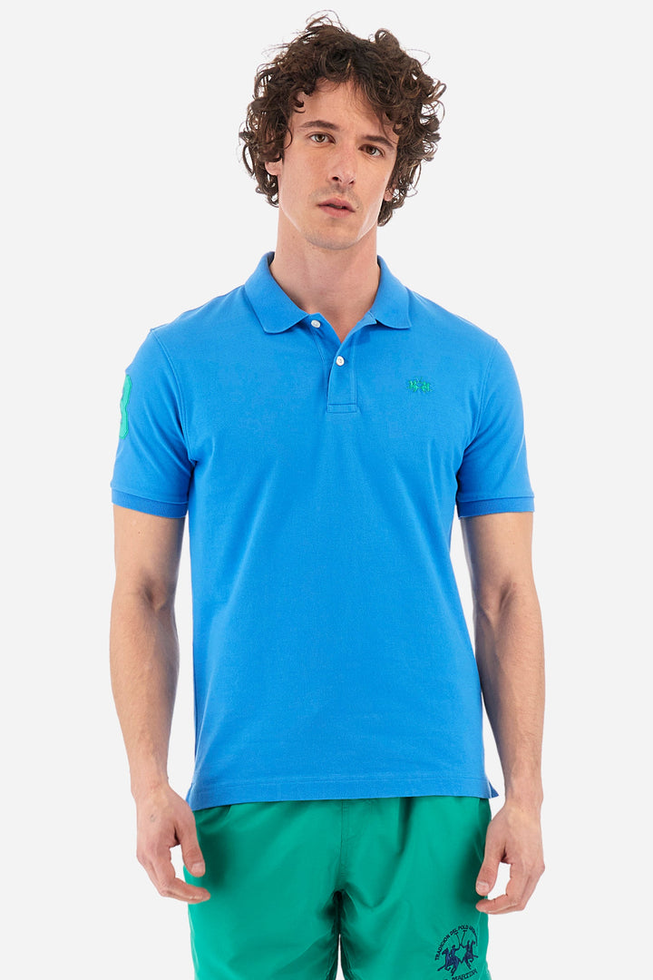 La Martina Regular Fit Polos in Cotton Mix -  YMP300-PK001- Concorde Fashion#color_blue-07205