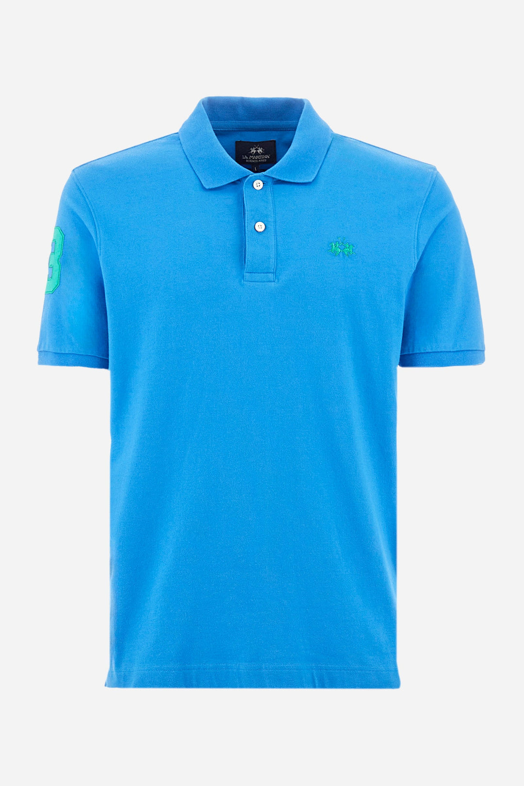 La Martina Regular Fit Polos in Cotton Mix -  YMP300-PK001- Concorde Fashion#color_blue-07205