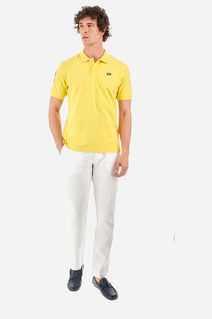 La Martina Regular Fit Polos in Cotton Mix -  YMP300-PK001- Concorde Fashion#color_gold-02101