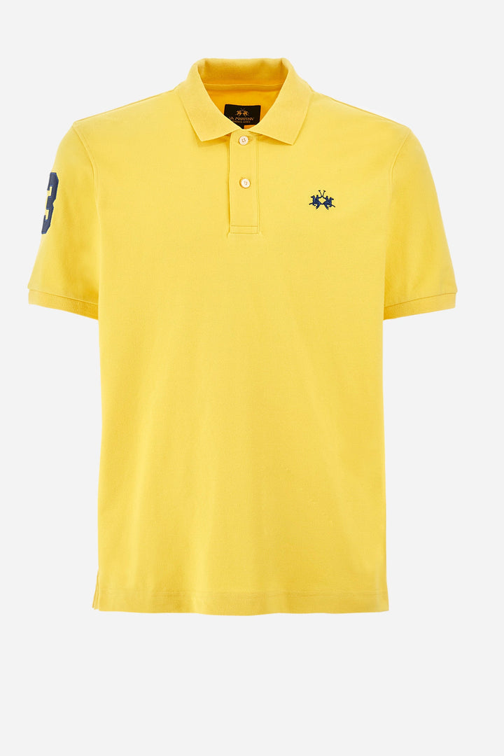 La Martina Regular Fit Polos in Cotton Mix -  YMP300-PK001- Concorde Fashion#color_gold-02101