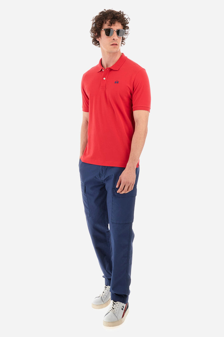 La Martina Regular Fit Polos in Cotton Mix -  YMP300-PK001- Concorde Fashion#color_red-06008