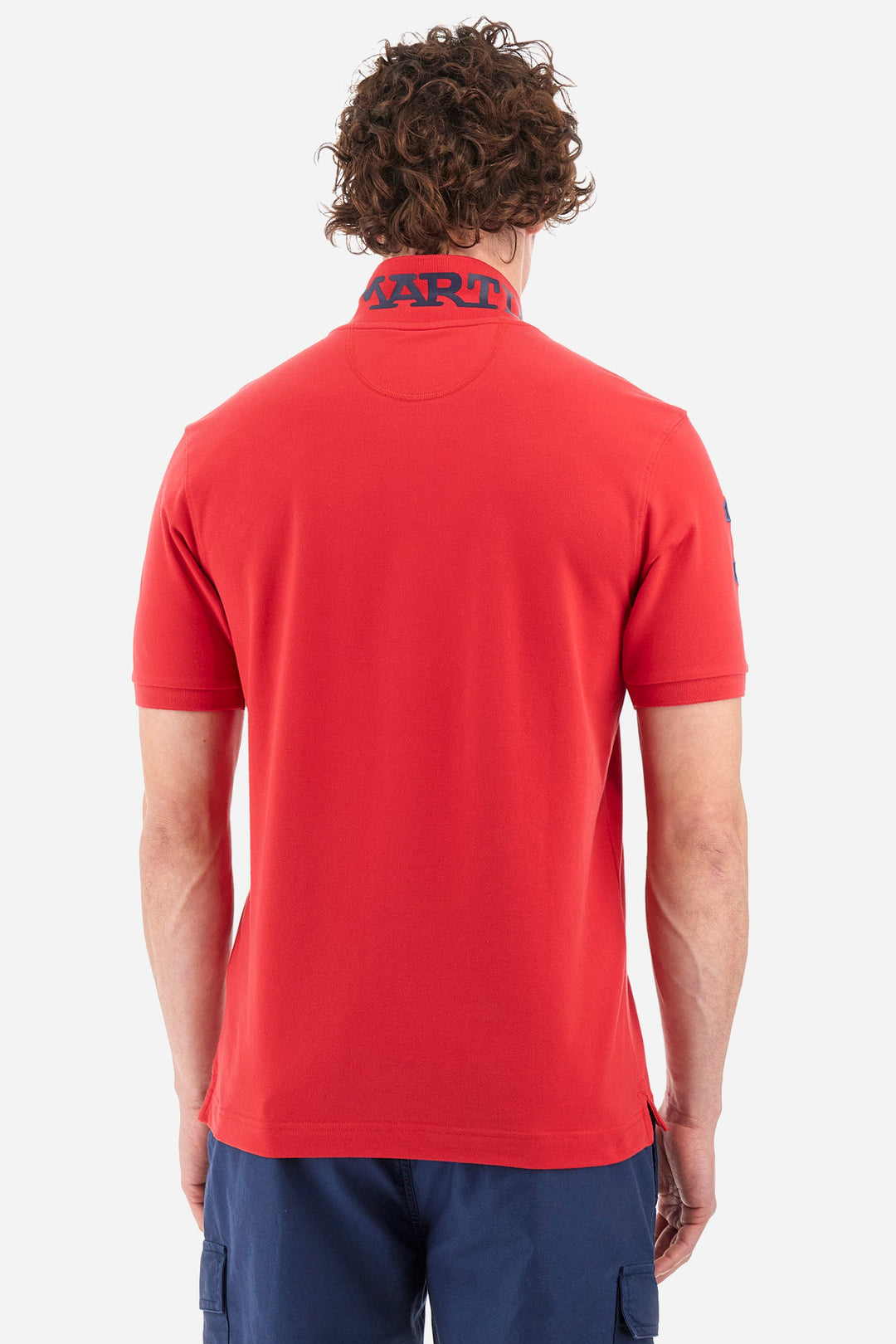 La Martina Regular Fit Polos in Cotton Mix -  YMP300-PK001- Concorde Fashion#color_red-06008