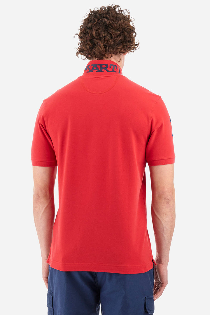 La Martina Regular Fit Polos in Cotton Mix -  YMP300-PK001- Concorde Fashion#color_red-06008