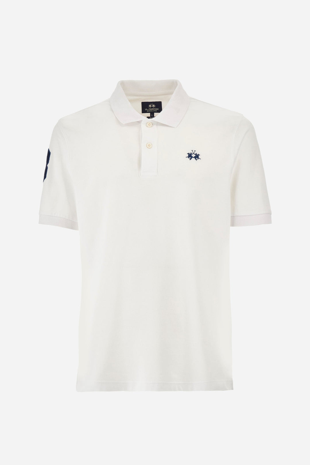 La Martina Regular Fit Polos in Cotton Mix -  YMP300-PK001- Concorde Fashion#color_white-00001