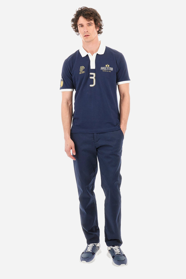 La Martina Regular Fit Polos in Cotton Mix -  YMP305-PK001- Concorde Fashion#color_navy-07017
