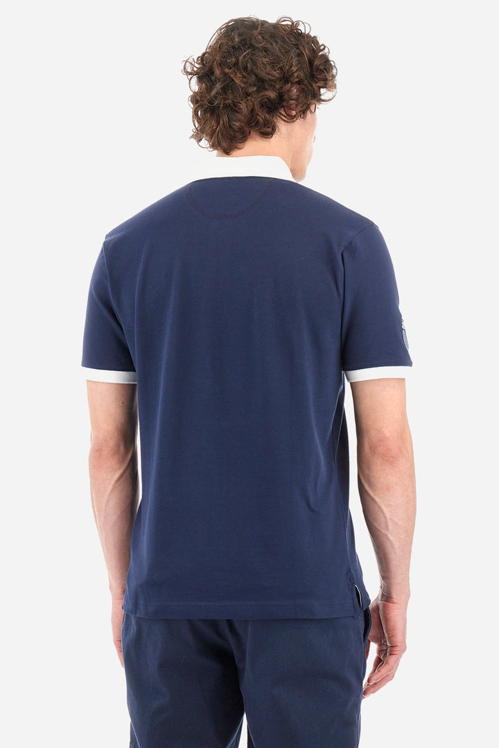 La Martina Regular Fit Polos in Cotton Mix -  YMP305-PK001- Concorde Fashion#color_navy-07017