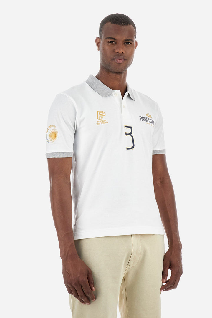 La Martina Regular Fit Polos in Cotton Mix -  YMP305-PK001- Concorde Fashion#color_white-00001