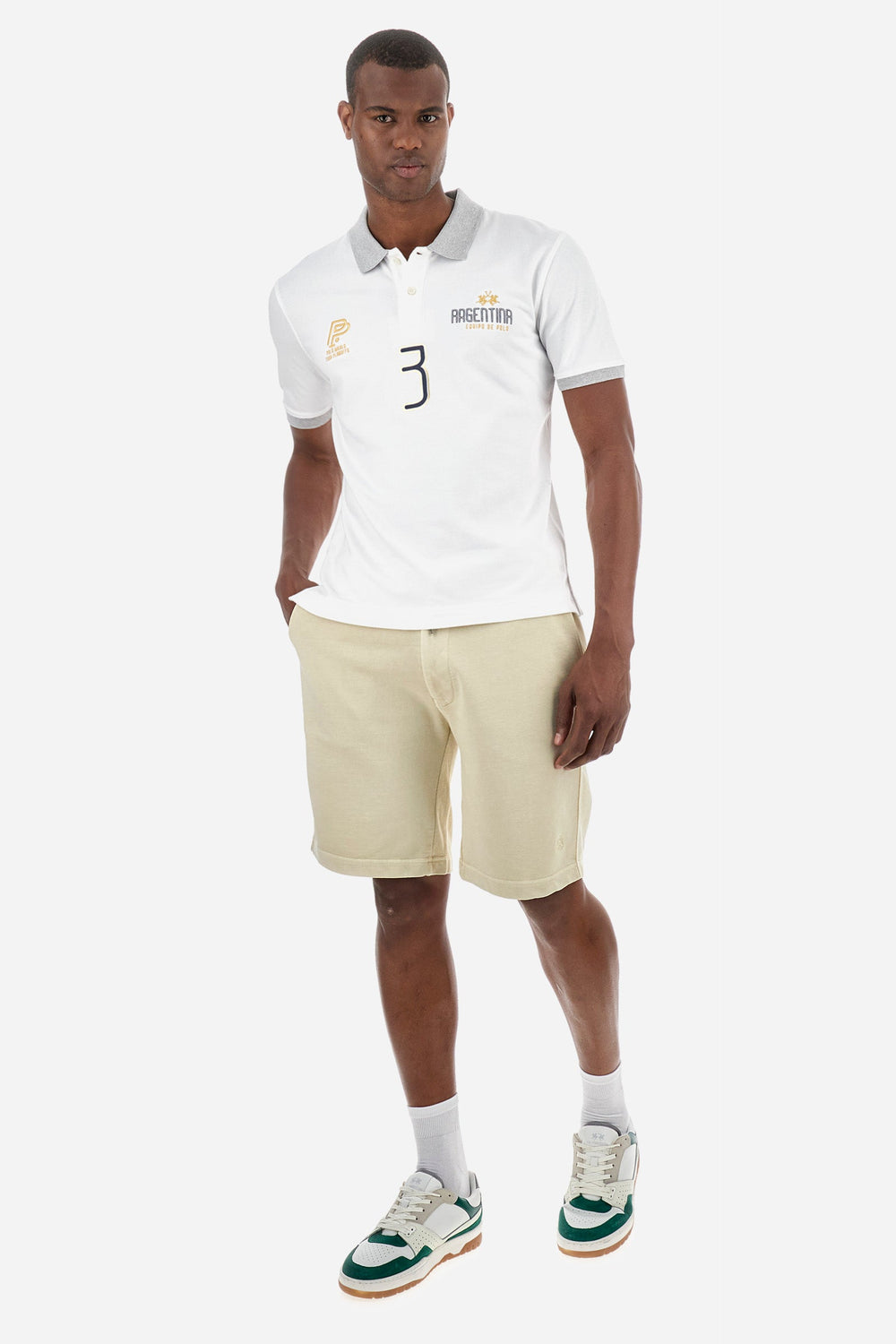 La Martina Regular Fit Polos in Cotton Mix -  YMP305-PK001- Concorde Fashion#color_white-00001