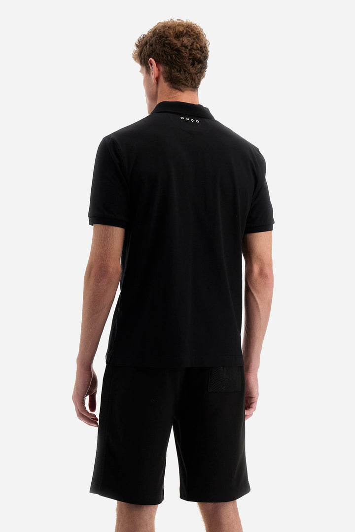 La Martina Regular Fit Polos in Cotton Mix -  YMP310-JS324- Concorde Fashion#color_black-09999