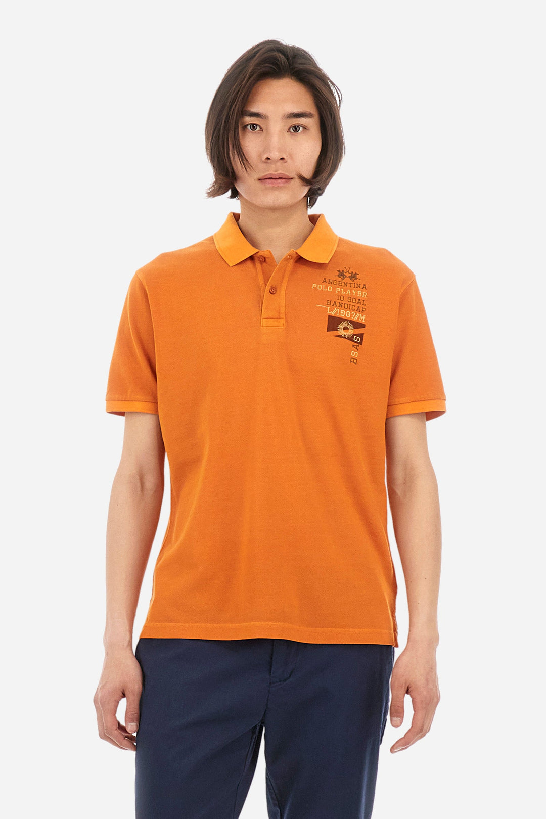 La Martina Regular Fit Polos in Cotton -  YMP311-PK097- Concorde Fashion#color_brown-04192
