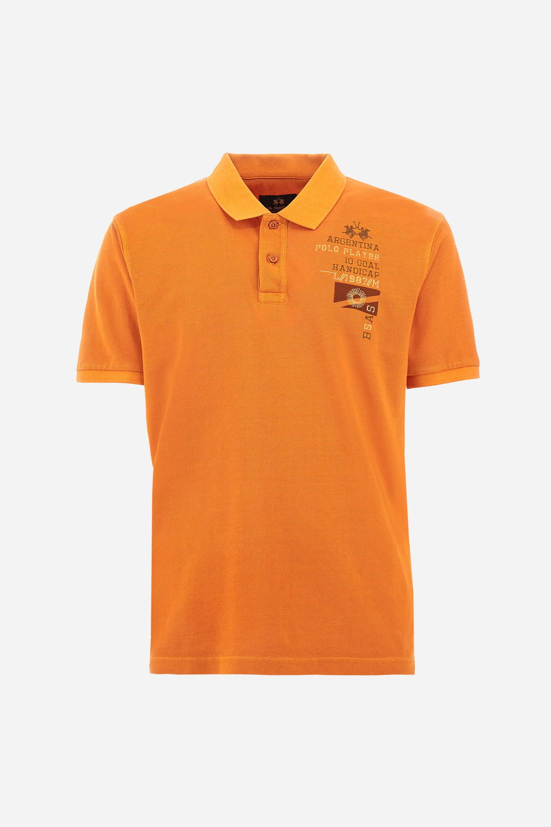 La Martina Regular Fit Polos in Cotton -  YMP311-PK097- Concorde Fashion#color_brown-04192