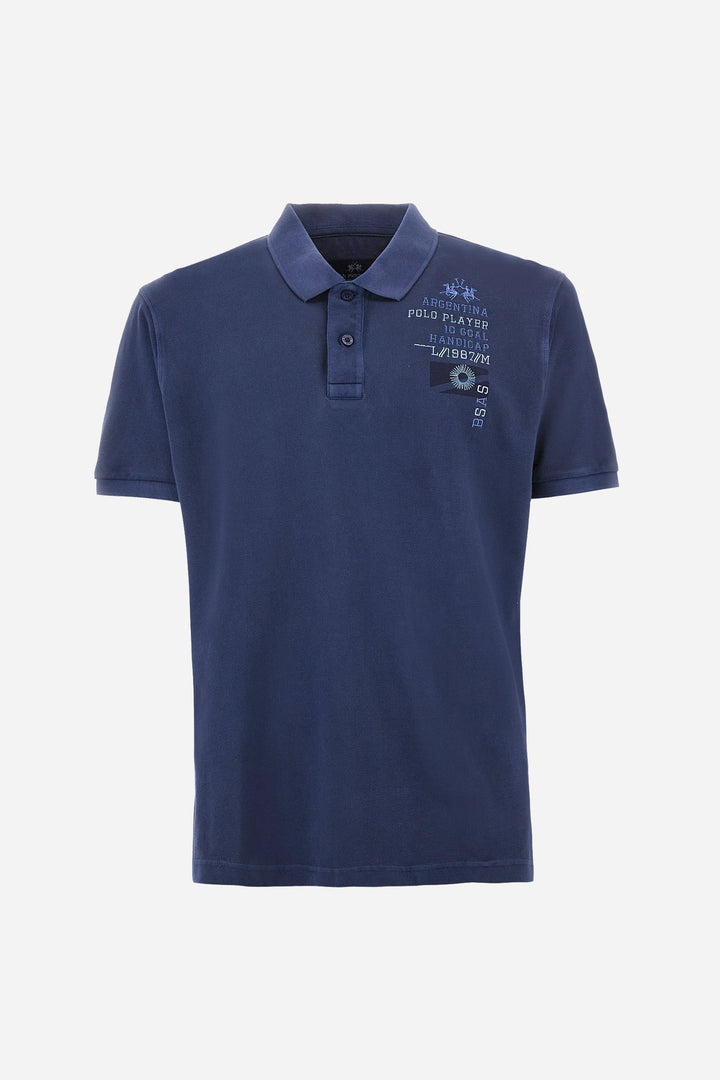 La Martina Regular Fit Polos in Cotton -  YMP311-PK097- Concorde Fashion#color_navy-07017