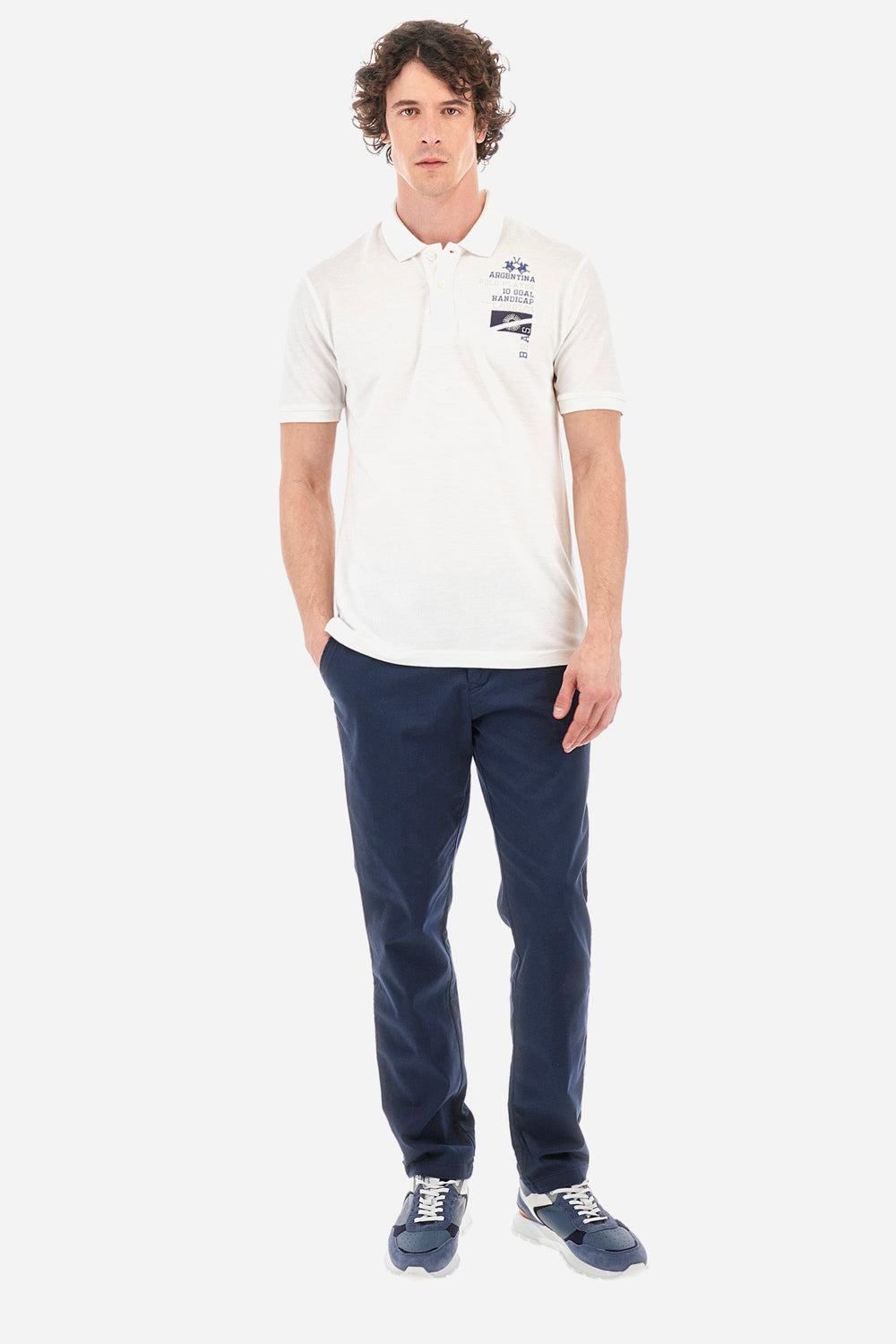 La Martina Regular Fit Polos in Cotton -  YMP311-PK097- Concorde Fashion#color_white-00002