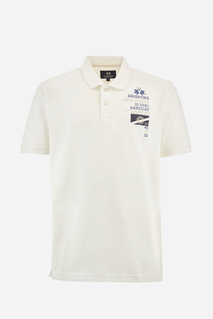 La Martina Regular Fit Polos in Cotton -  YMP311-PK097- Concorde Fashion#color_white-00002