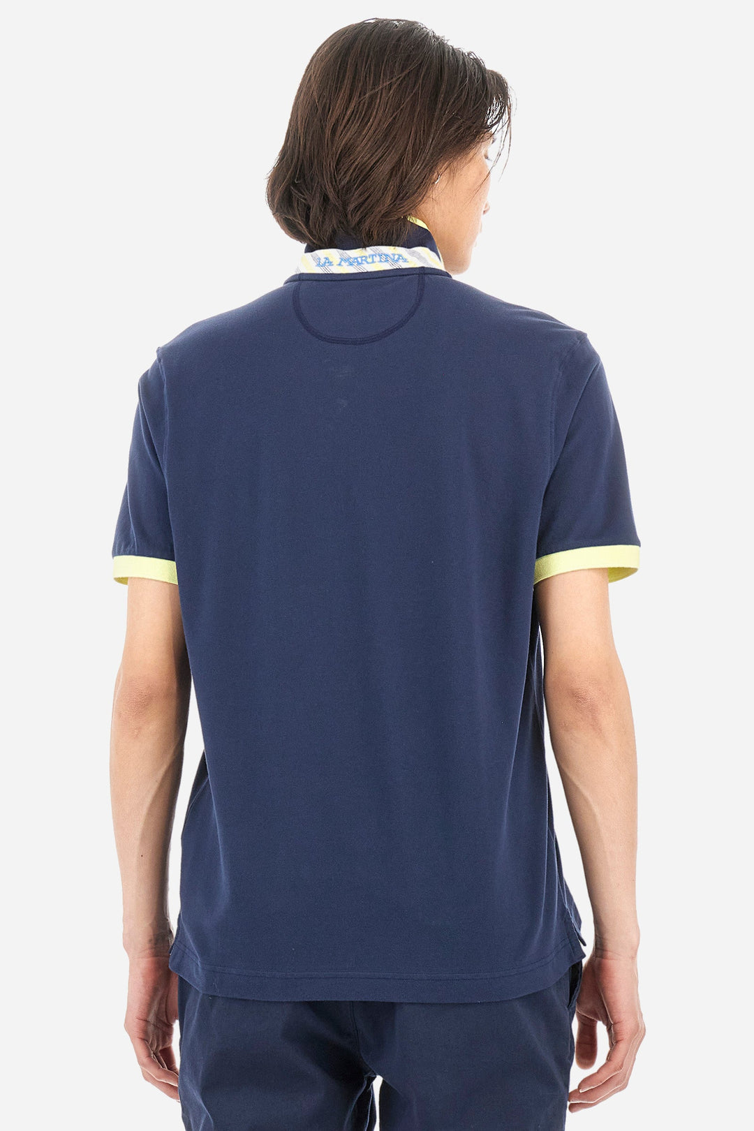 La Martina Regular Fit Polos in Cotton Mix -  YMP314-PK001- Concorde Fashion#color_navy-07017