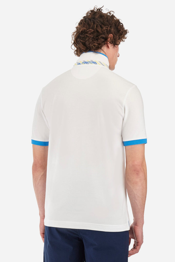 La Martina Regular Fit Polos in Cotton Mix -  YMP314-PK001- Concorde Fashion#color_white-00001