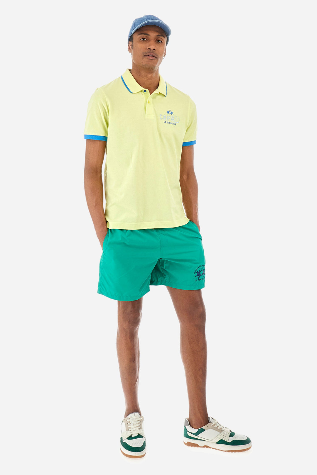 La Martina Regular Fit Polos in Cotton Mix -  YMP314-PK001- Concorde Fashion#color_yellow-03135
