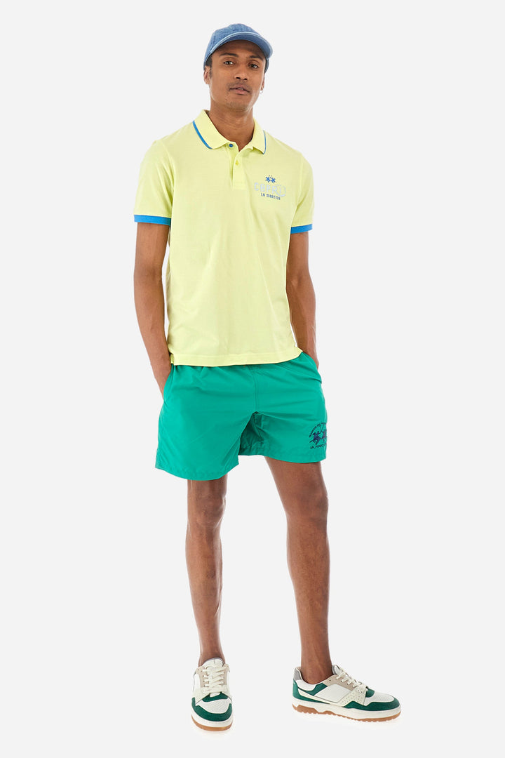 La Martina Regular Fit Polos in Cotton Mix -  YMP314-PK001- Concorde Fashion#color_yellow-03135