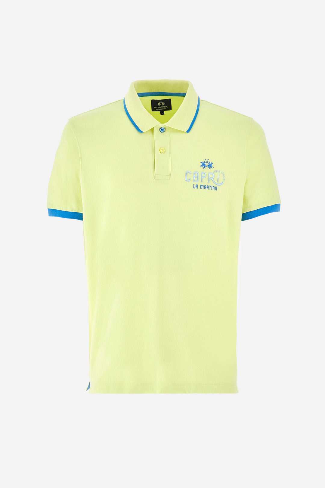La Martina Regular Fit Polos in Cotton Mix -  YMP314-PK001- Concorde Fashion#color_yellow-03135