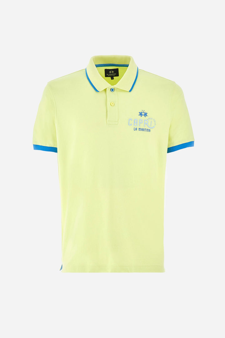 La Martina Regular Fit Polos in Cotton Mix -  YMP314-PK001- Concorde Fashion#color_yellow-03135