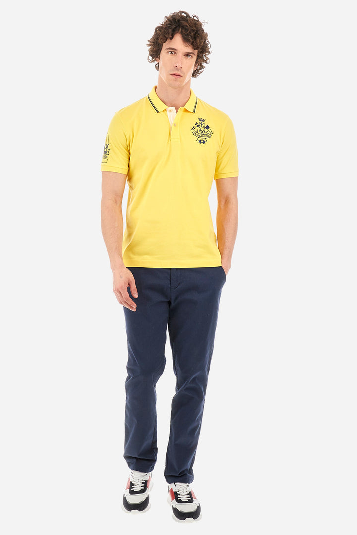 La Martina Regular Fit Polos in Cotton Mix -  YMP316-PK001- Concorde Fashion#color_gold-02101