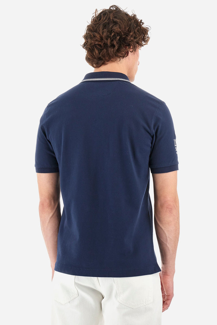 La Martina Regular Fit Polos in Cotton Mix -  YMP316-PK001- Concorde Fashion#color_navy-07017