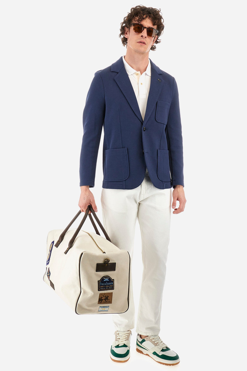 La Martina Regular Fit Polos in Cotton Mix -  YMP316-PK001- Concorde Fashion#color_white-00001