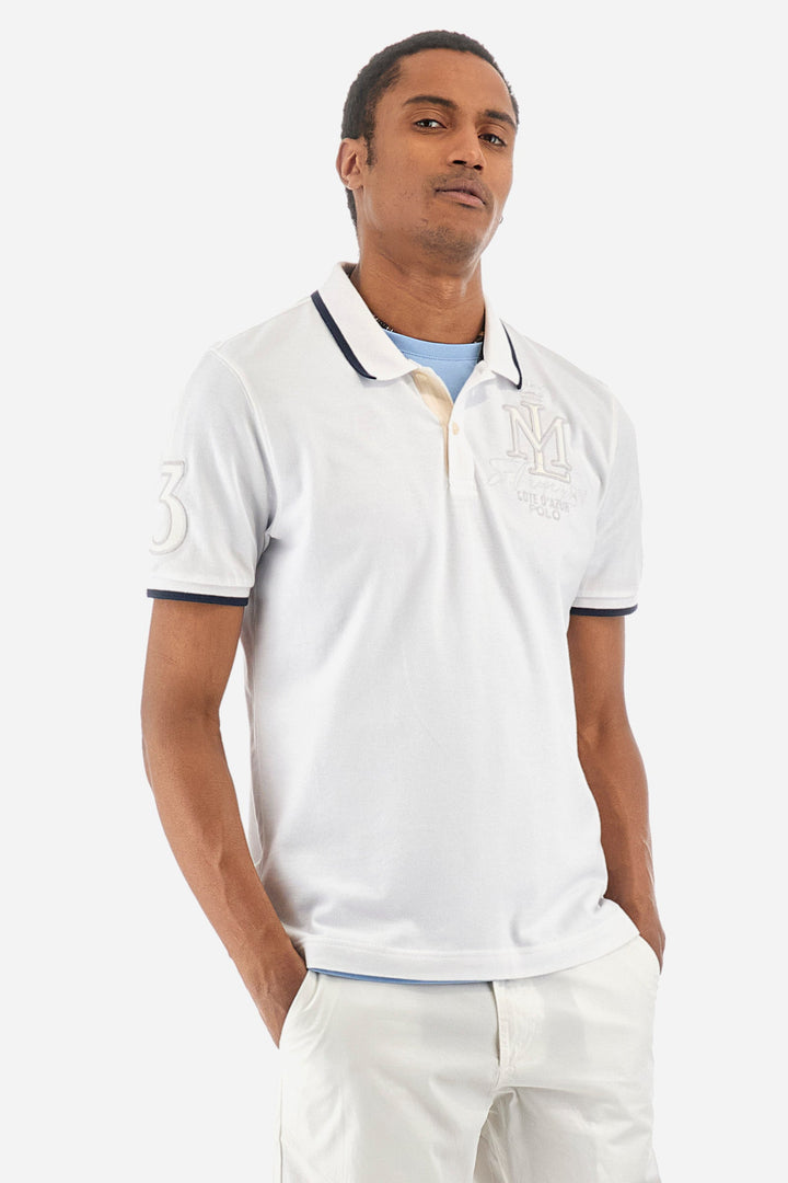 La Martina Regular Fit Polos in Cotton Mix -  YMP317-PK001- Concorde Fashion#color_white-00001