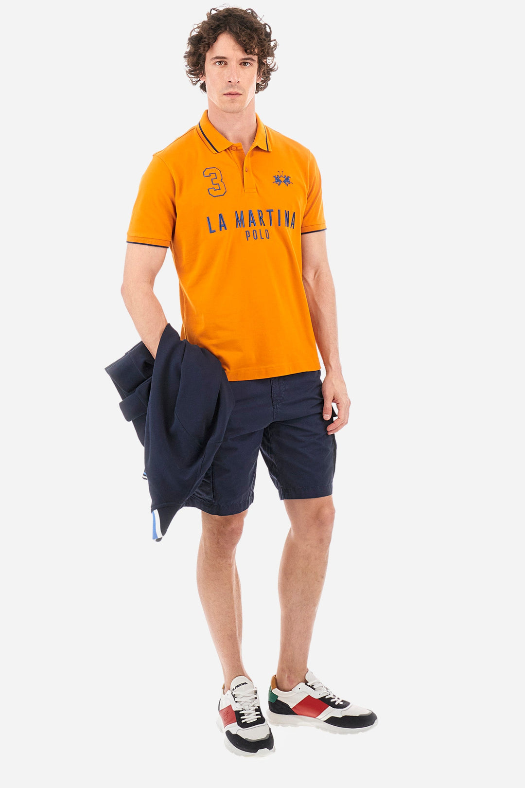 La Martina Regular Fit Polos in Cotton Mix -  YMP320-PK001- Concorde Fashion#color_brown-04192