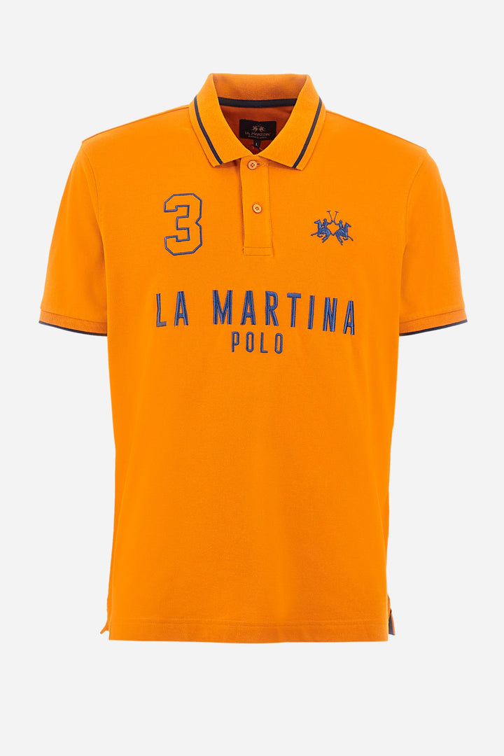 La Martina Regular Fit Polos in Cotton Mix -  YMP320-PK001- Concorde Fashion#color_brown-04192