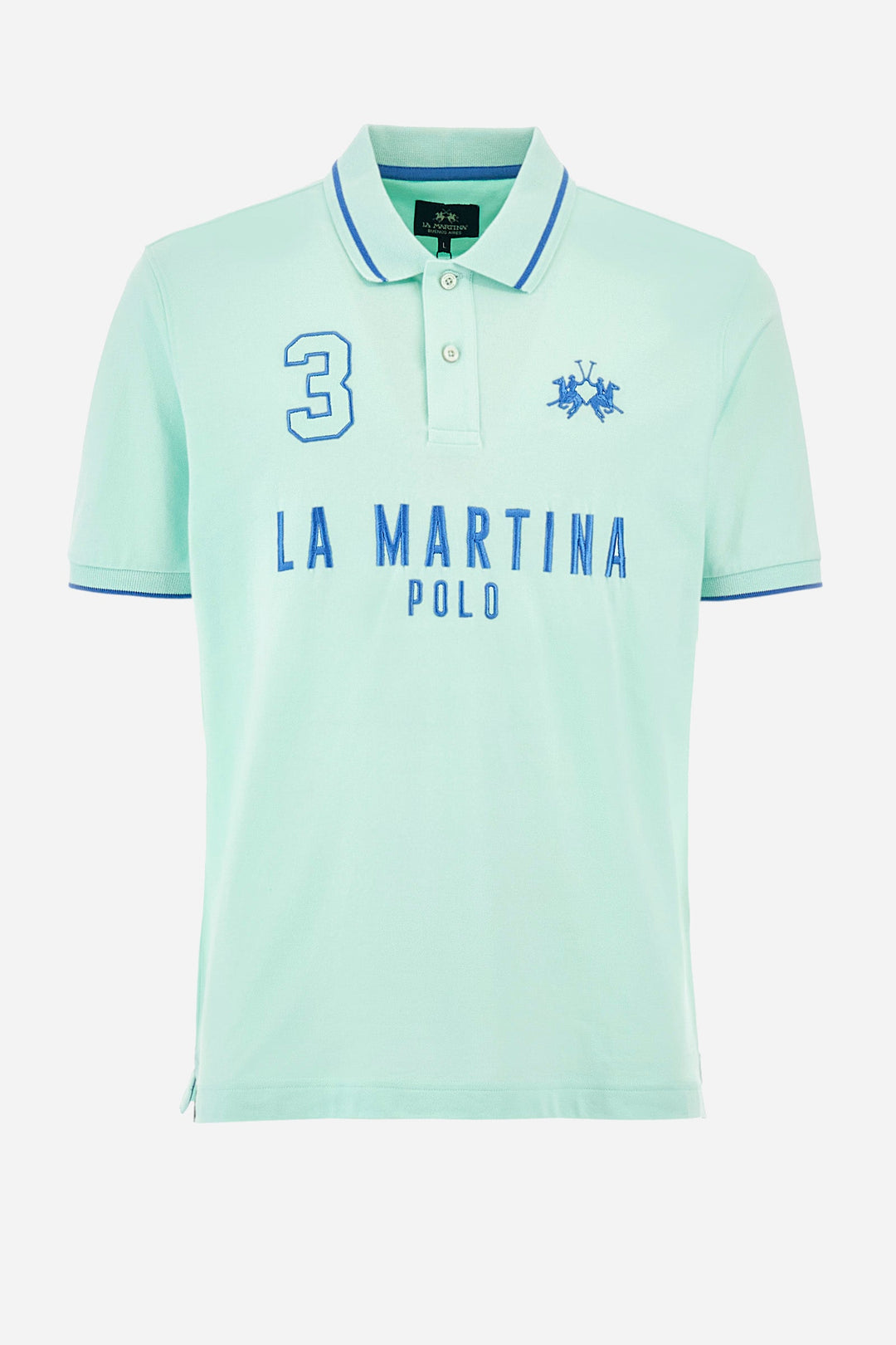 La Martina Regular Fit Polos in Cotton Mix -  YMP320-PK001- Concorde Fashion#color_green-07163