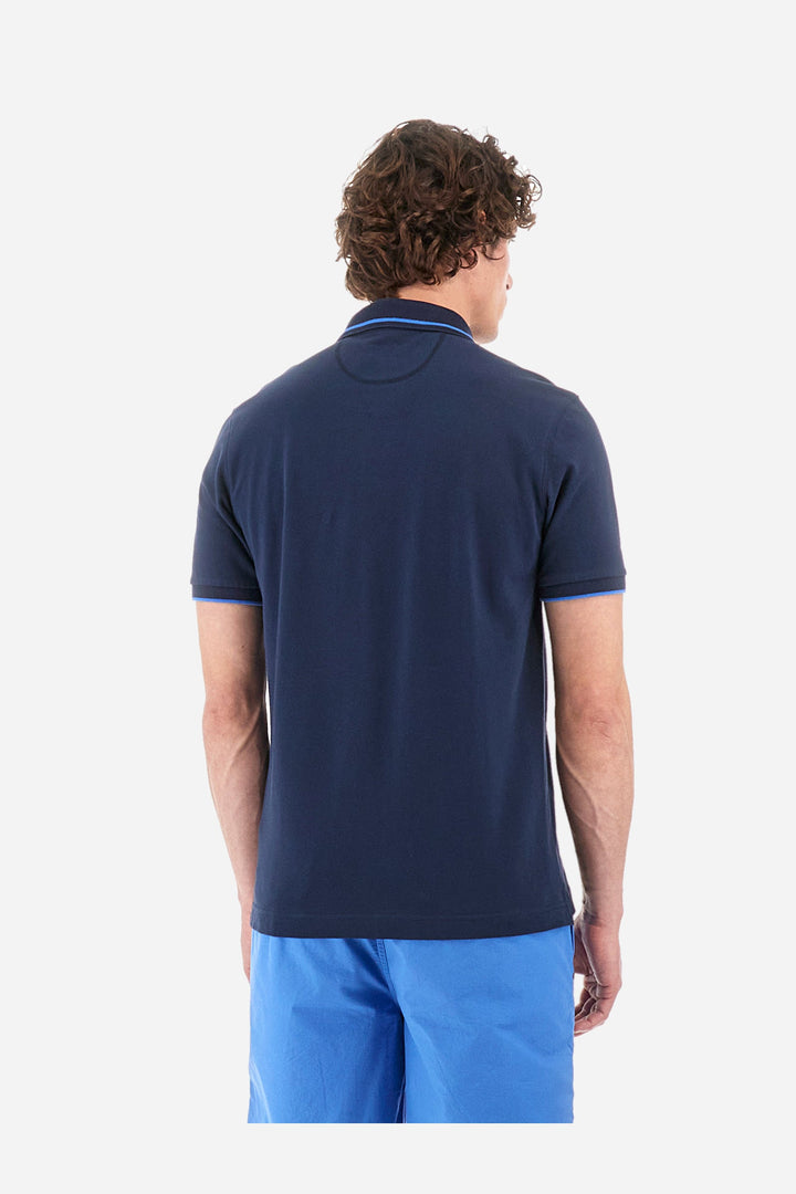 La Martina Regular Fit Polos in Cotton Mix -  YMP320-PK001- Concorde Fashion#color_navy-07017