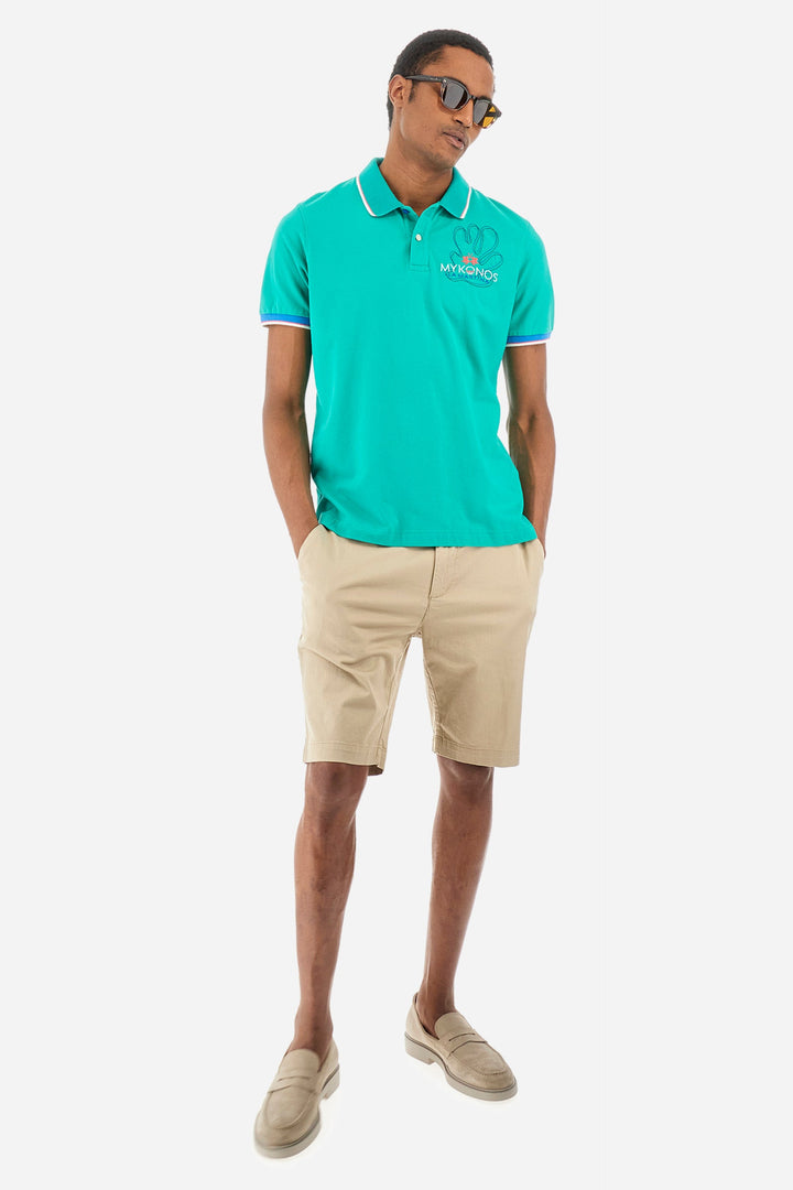 La Martina Regular Fit Polos in Cotton Mix -  YMP321-PK001- Concorde Fashion#color_green-03123