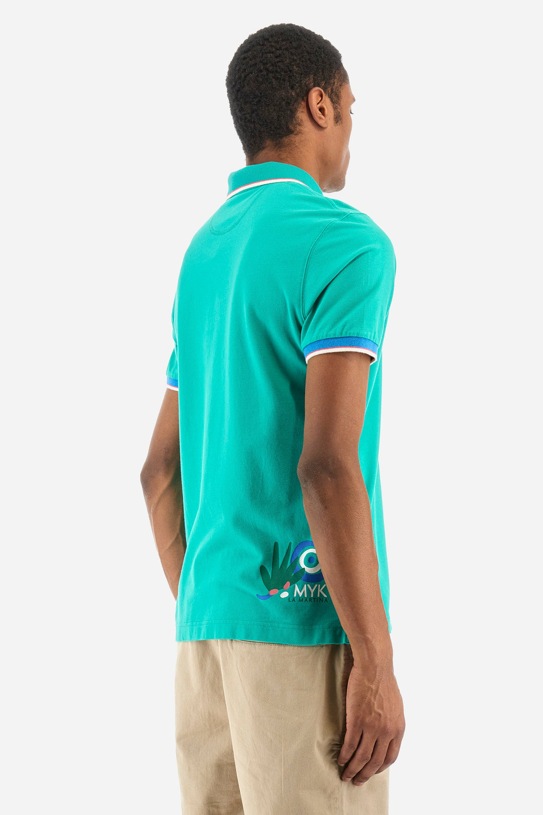 La Martina Regular Fit Polos in Cotton Mix -  YMP321-PK001- Concorde Fashion#color_green-03123
