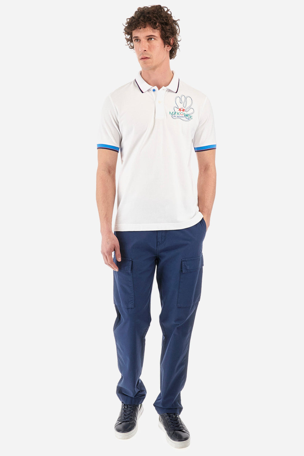 La Martina Regular Fit Polos in Cotton Mix -  YMP321-PK001- Concorde Fashion#color_white-00001