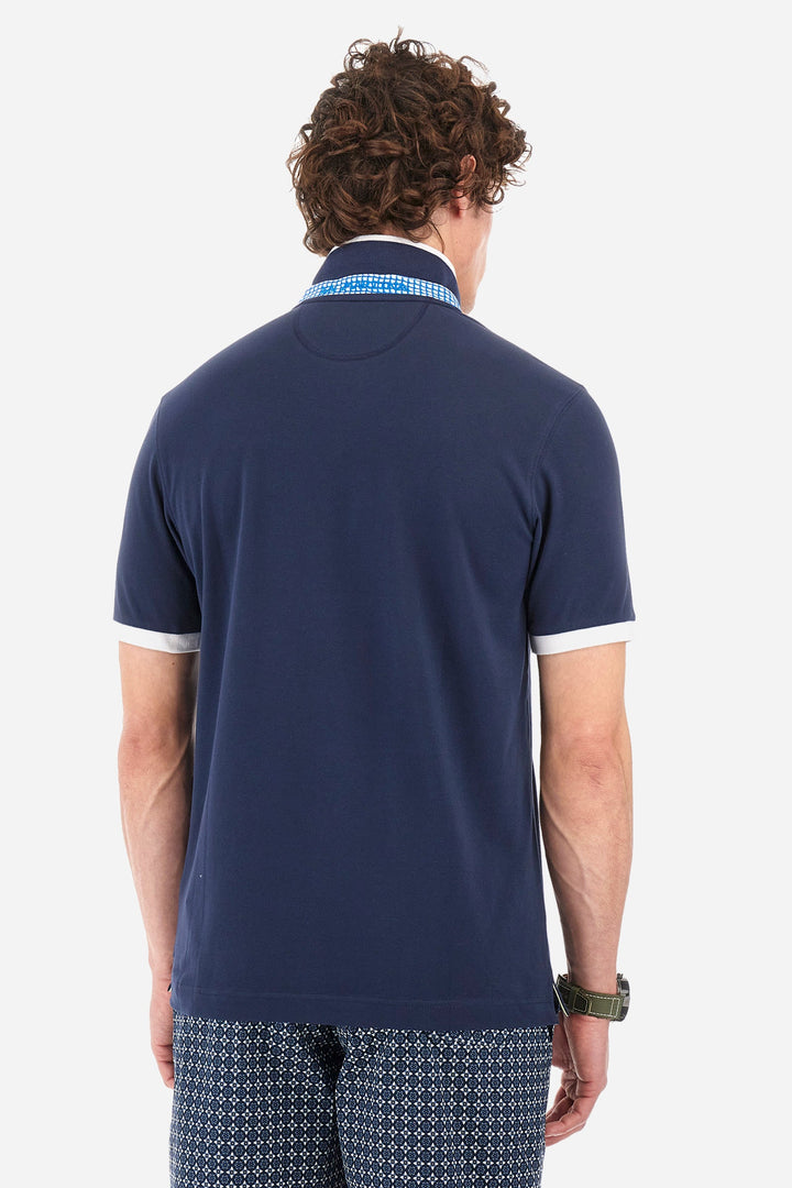La Martina Regular Fit Polos in Cotton Mix -  YMP322-PK001- Concorde Fashion#color_navy-07017