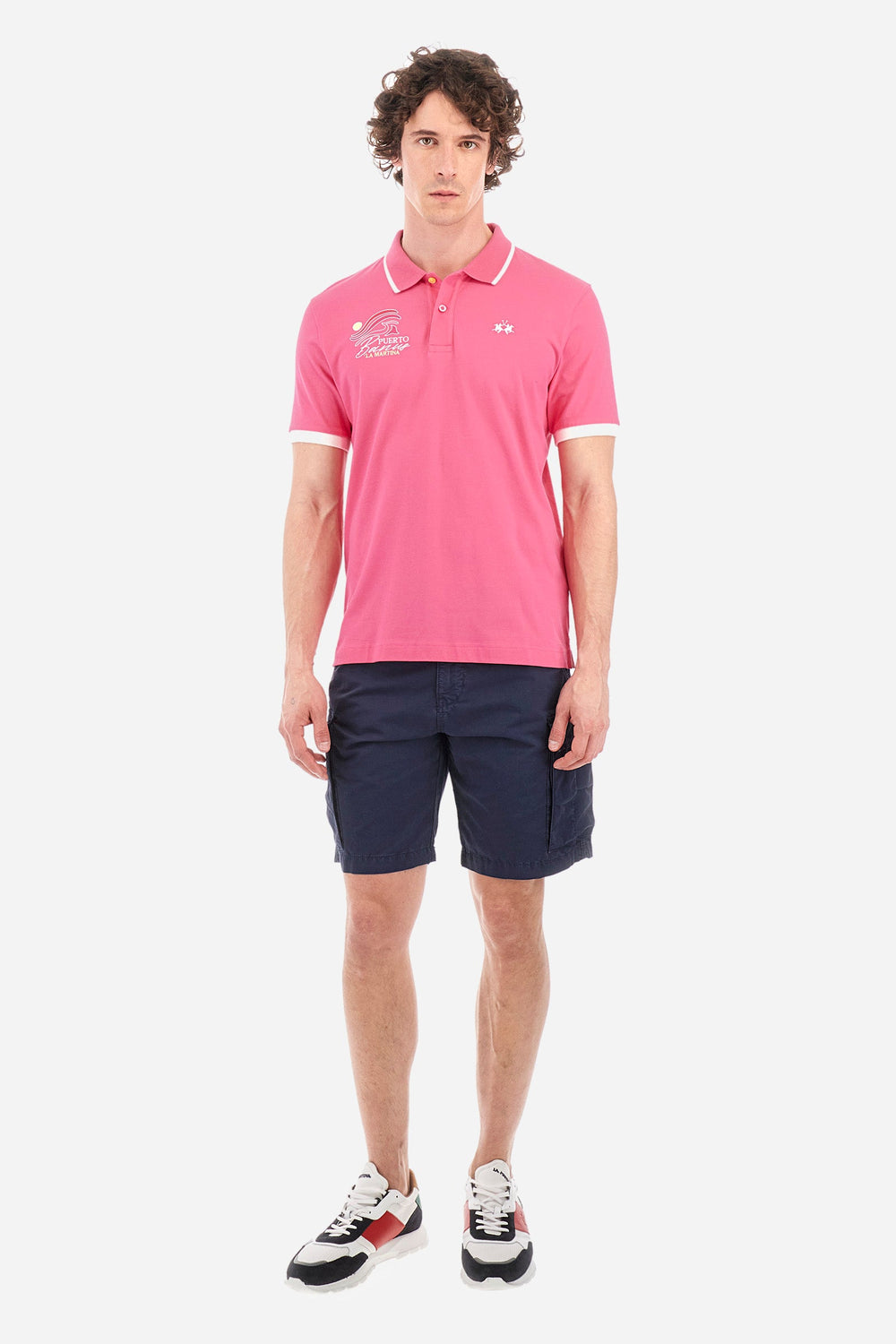 La Martina Regular Fit Polos in Cotton Mix -  YMP322-PK001- Concorde Fashion#color_pink-05141