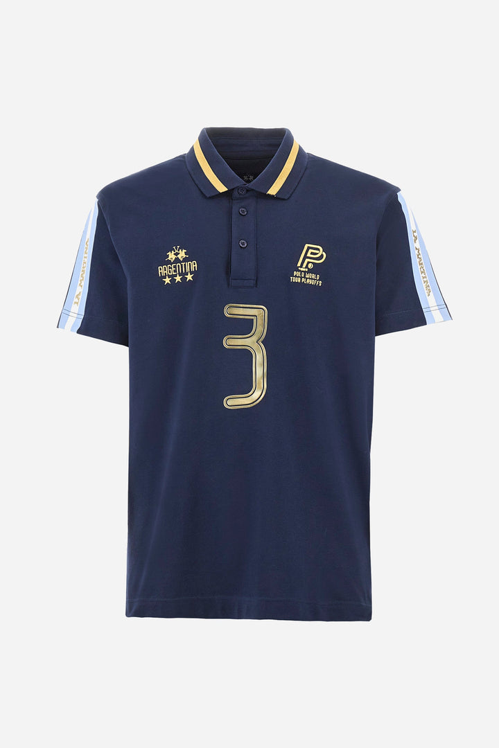 La Martina Regular Fit Polos in Cotton Mix -  YMP601-PK001- Concorde Fashion#color_navy-07017