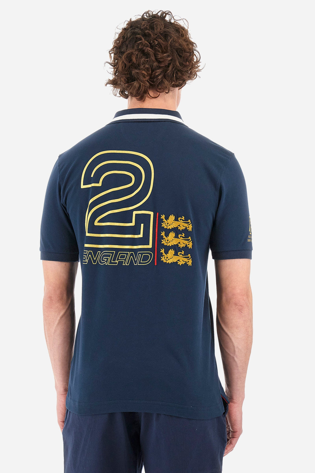La Martina Regular Fit Polos in Cotton Mix -  YMP605-PK001- Concorde Fashion#color_navy-07017