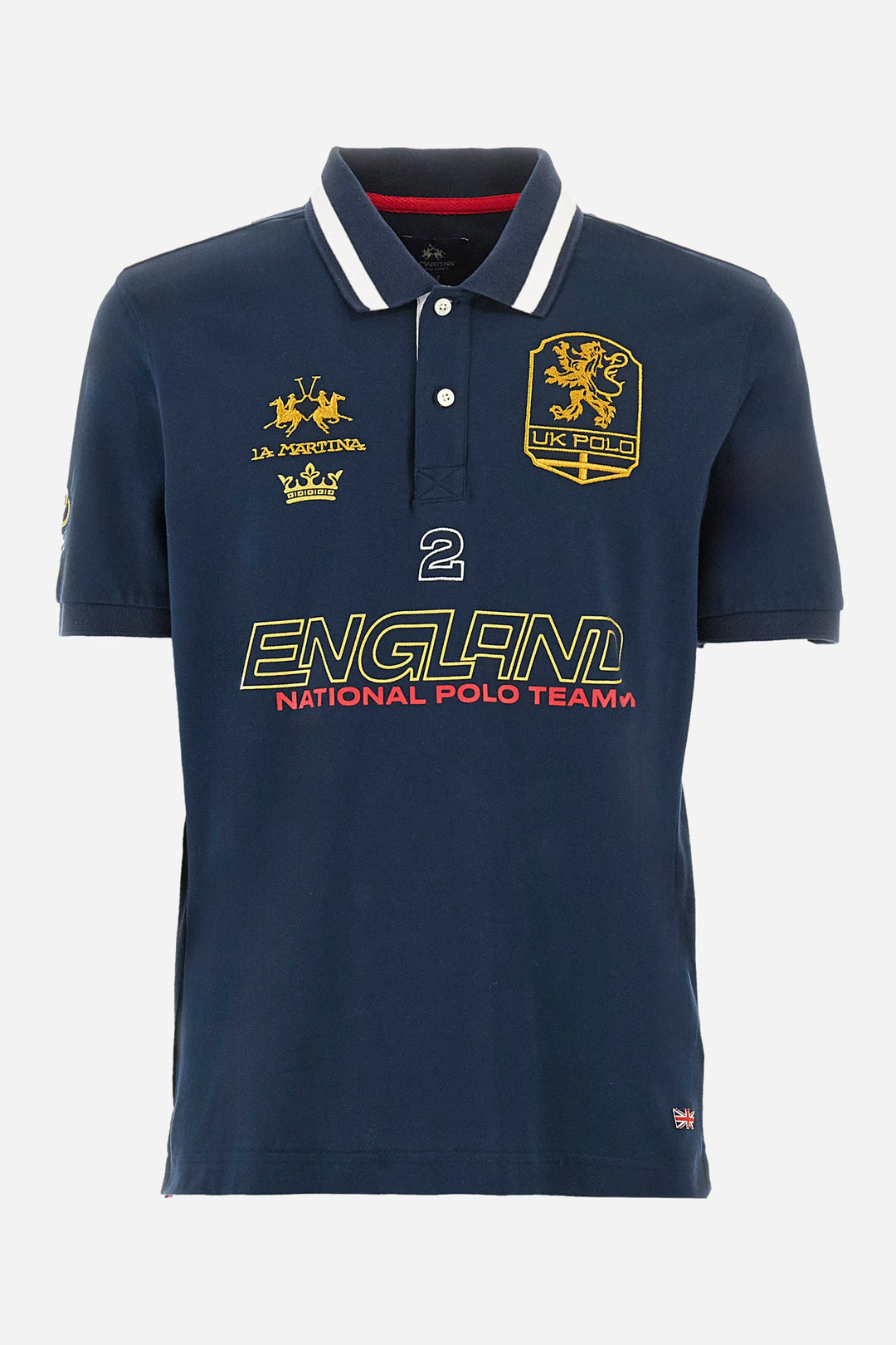 La Martina Regular Fit Polos in Cotton Mix -  YMP605-PK001- Concorde Fashion#color_navy-07017