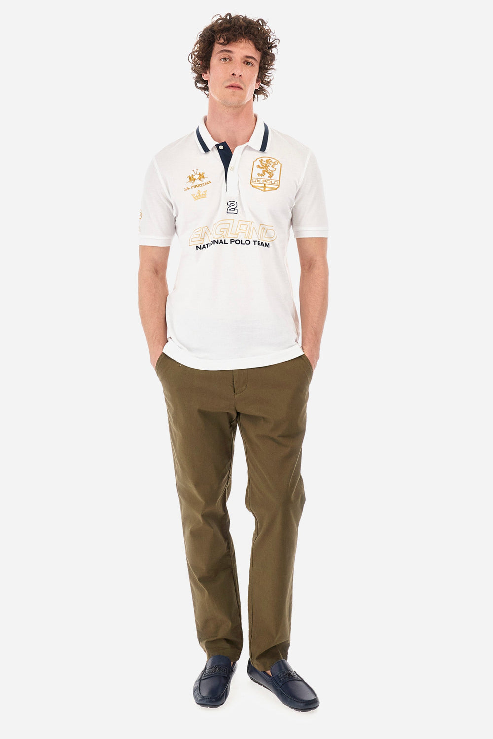 La Martina Regular Fit Polos in Cotton Mix -  YMP605-PK001- Concorde Fashion#color_white-00001