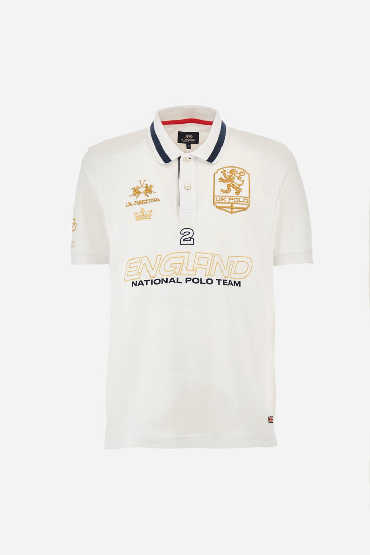La Martina Regular Fit Polos in Cotton Mix -  YMP605-PK001- Concorde Fashion#color_white-00001