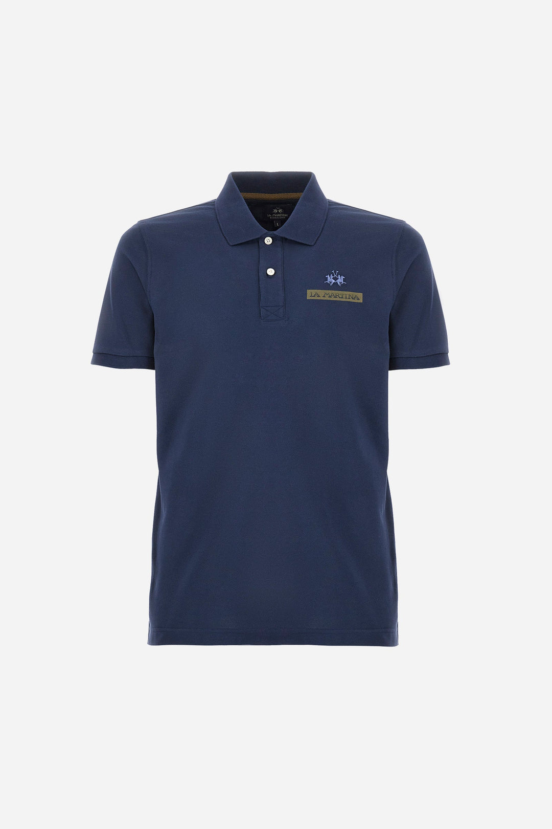 La Martina Regular Fit Polos in Cotton -  YMP609-PK097- Concorde Fashion#color_navy-07017