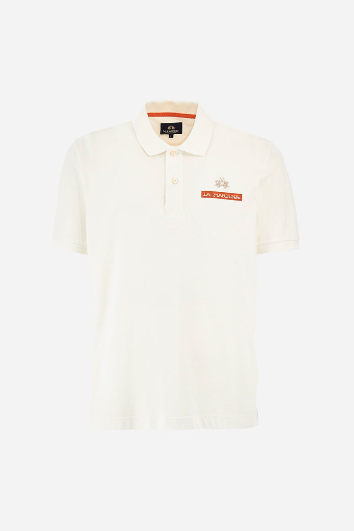 La Martina Regular Fit Polos in Cotton -  YMP609-PK097- Concorde Fashion#color_white-00002