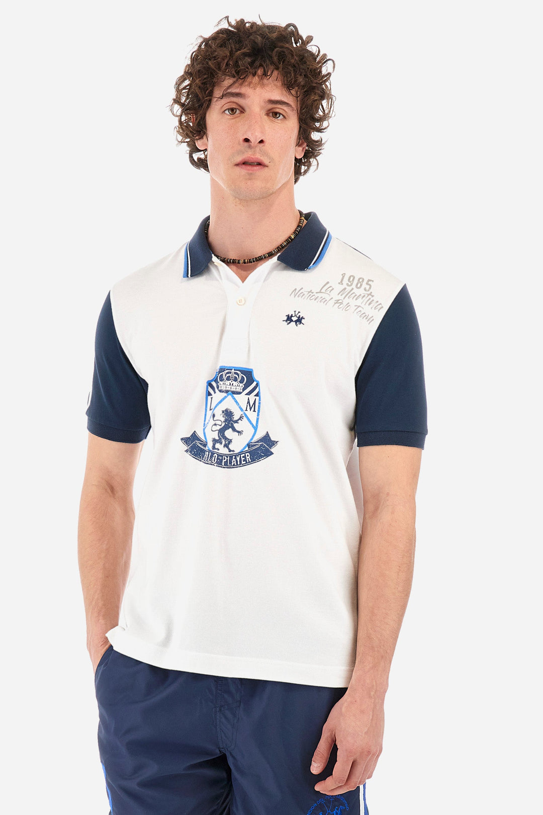 La Martina Regular Fit Polos in Cotton Mix -  YMP610-PK001- Concorde Fashion#color_white-00001