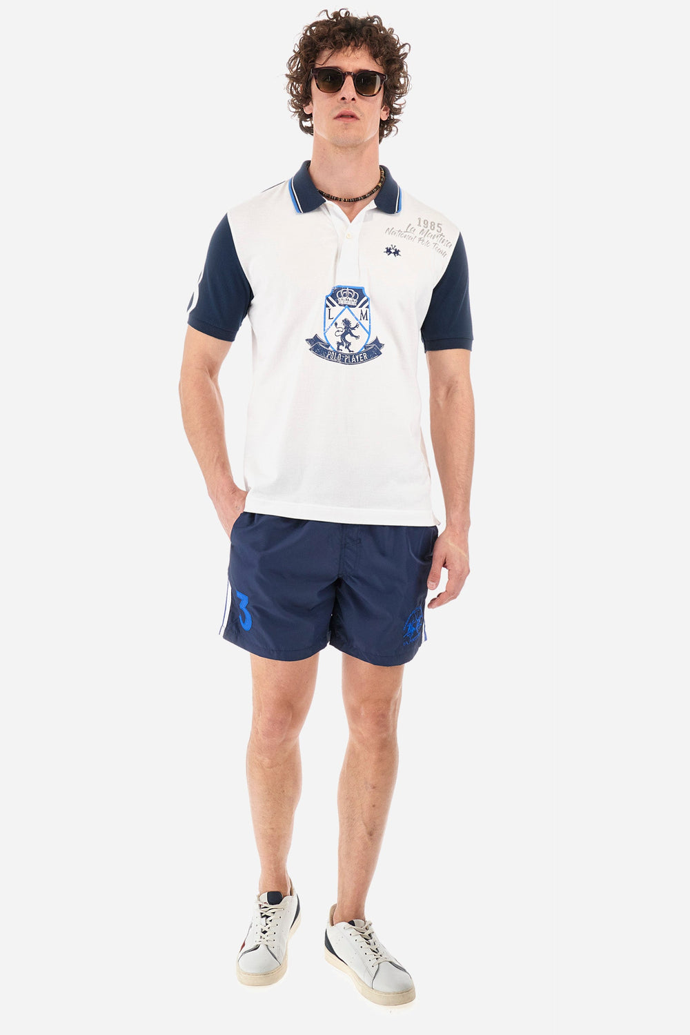 La Martina Regular Fit Polos in Cotton Mix -  YMP610-PK001- Concorde Fashion#color_white-00001