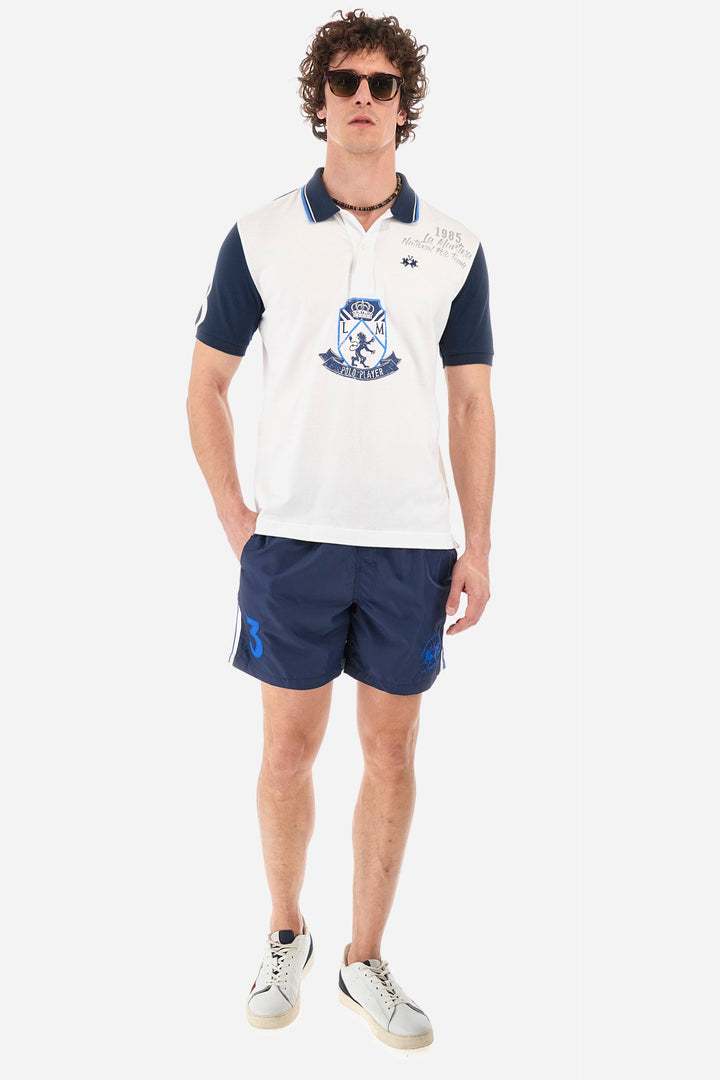 La Martina Regular Fit Polos in Cotton Mix -  YMP610-PK001- Concorde Fashion#color_white-00001