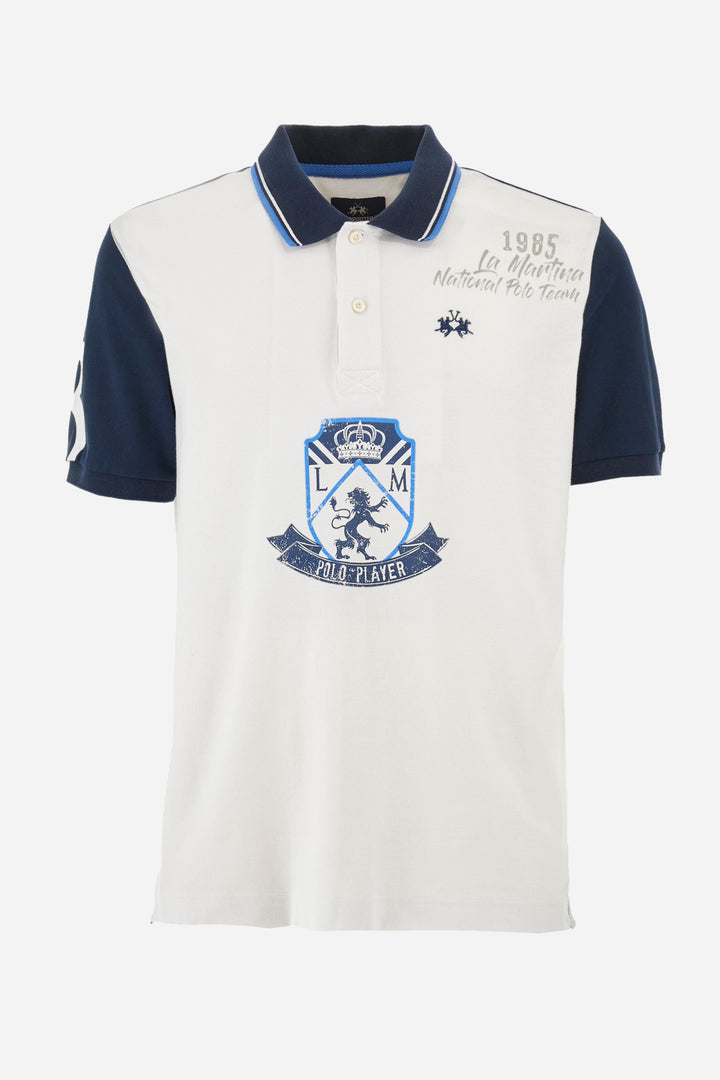 La Martina Regular Fit Polos in Cotton Mix -  YMP610-PK001- Concorde Fashion#color_white-00001